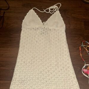 White Crochet Swim Cover-Up